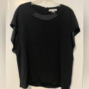 Gerard Darel black top with unique neckline and sleeves size 12
